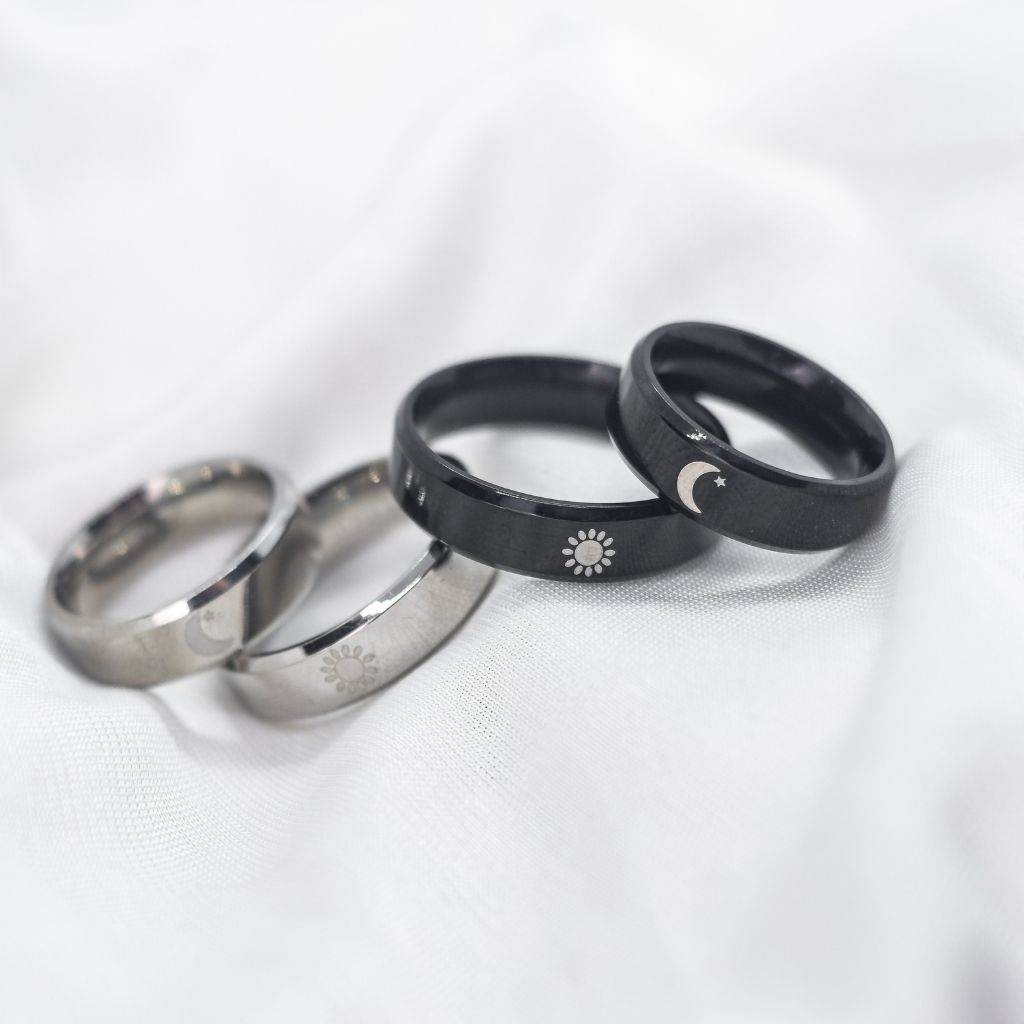 Stainless hot sale couple ring