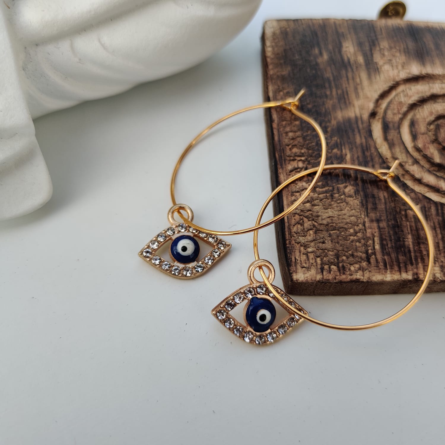 Eye on sale hoop earrings