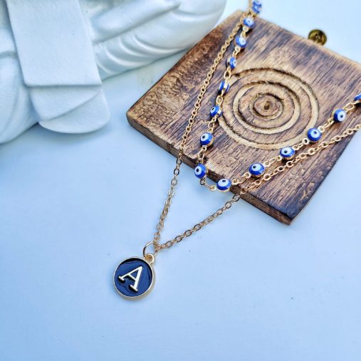 Two Layer Evil Eye Necklace