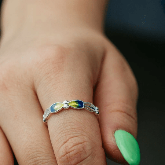 Floral Band Adjustable Ring