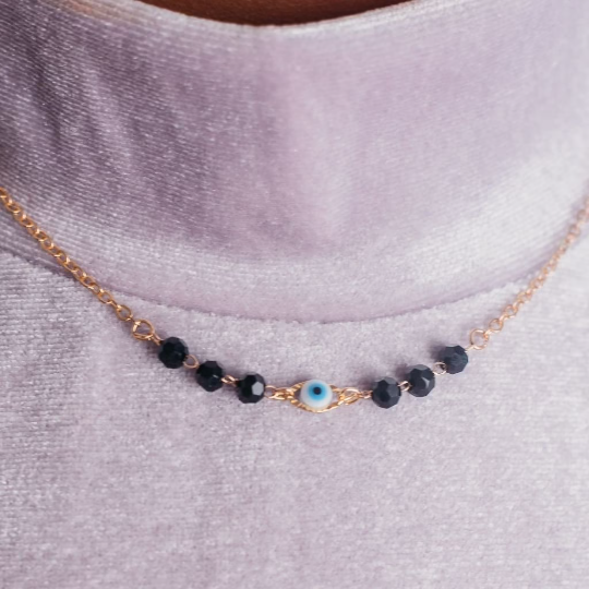 Evil Eye Black Beads Indian Mangalsutra Nazar Protection Necklace