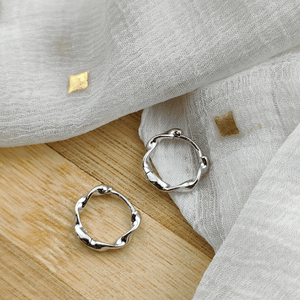 Sterling Silver Dainty Twist Spiral Creole Infinity Slim Everyday Hoop Earrings — Boho Jewellery UK | The Colourful Aura