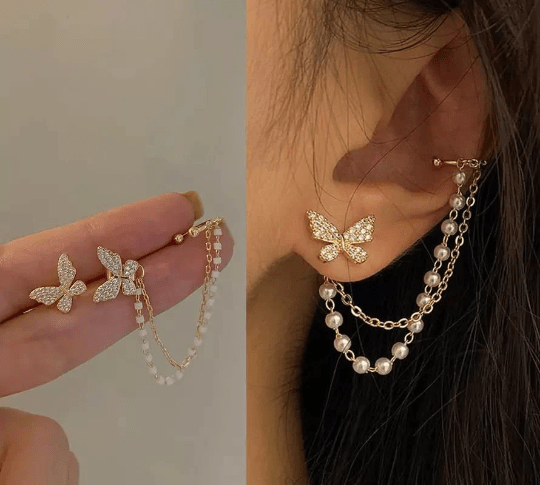 Butterfly Ear Cuffs Chain