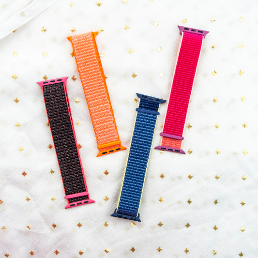 Apple Iwatch Watch Colourful Nylon Strap Band For Series 7 6 5 4 3 2 &amp; SE
