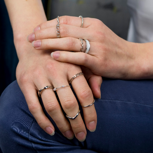 10 Piece Boho Silver Gold Tribal midi Pearl Vintage Stackable Ring Set
