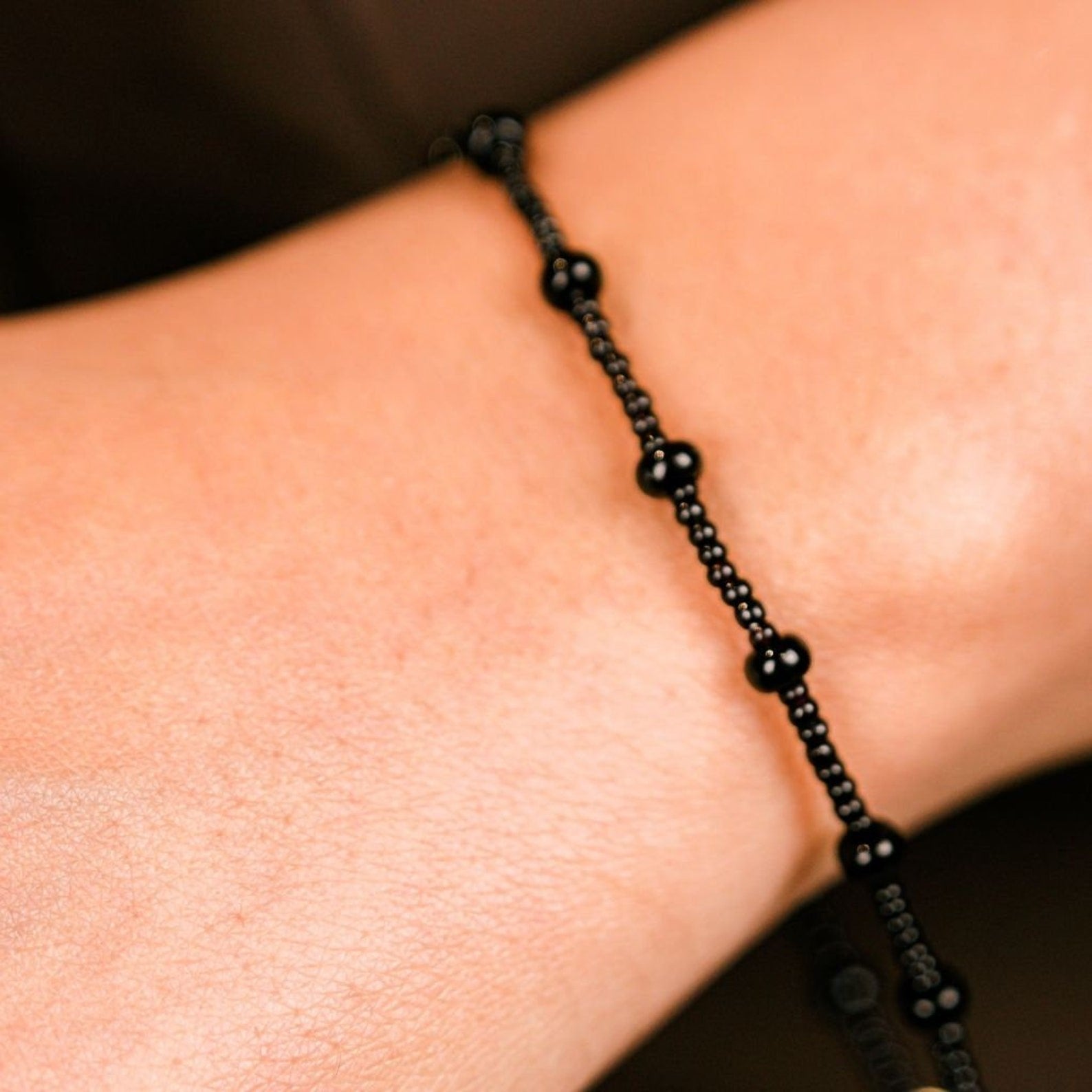 Mangalsutra Nazaria Everyday Black Beads Elegant Asian Indian Daily Bracelet