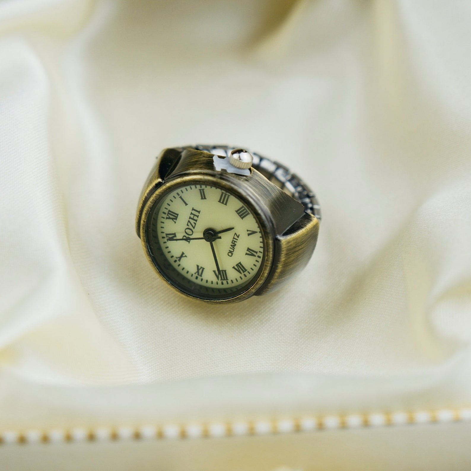 Finger Elastic Punk Hip Hop Watch Ring vintage watch