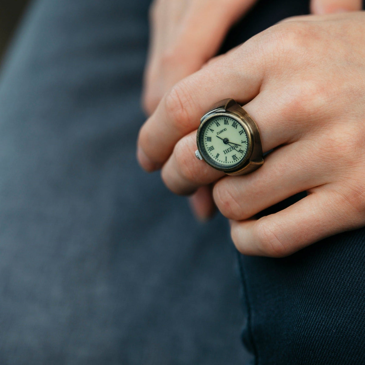 Finger Ring Vintage Watch | Elastic Watch Ring | The Colourful Aura
