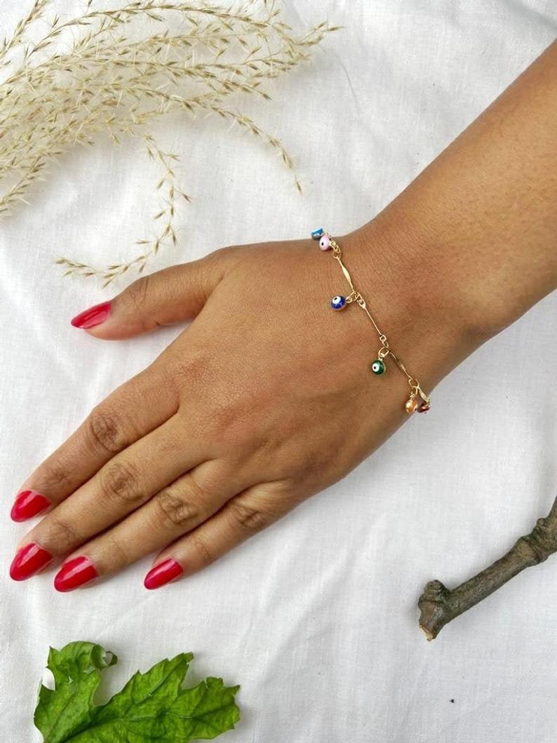 Boho Colourful Evil Eye Bracelet