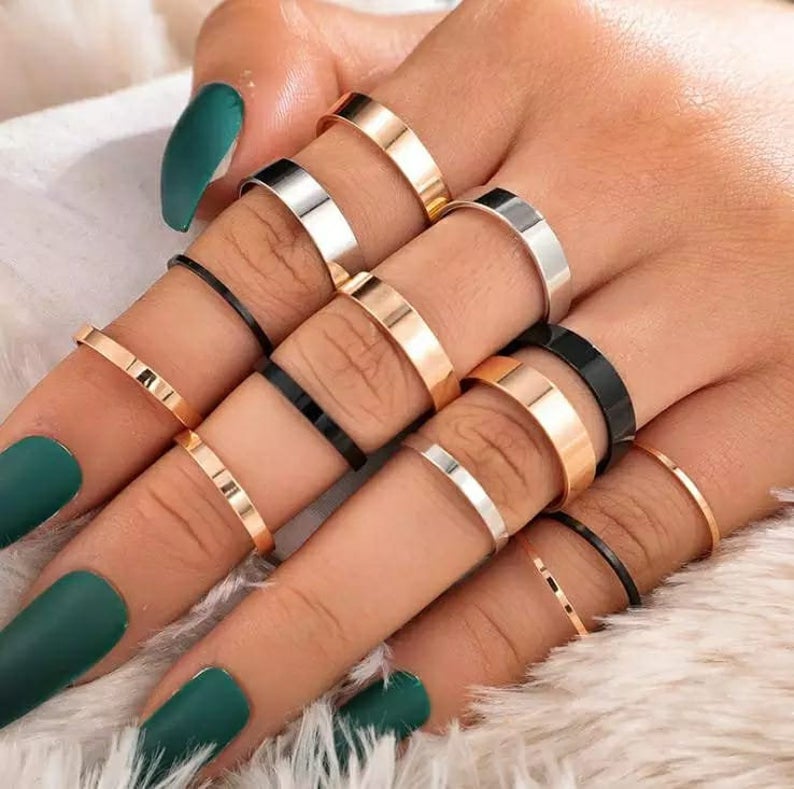 Multicolour Bohemian Vintage Rings