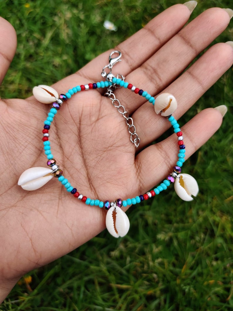 Beach on sale shell anklet