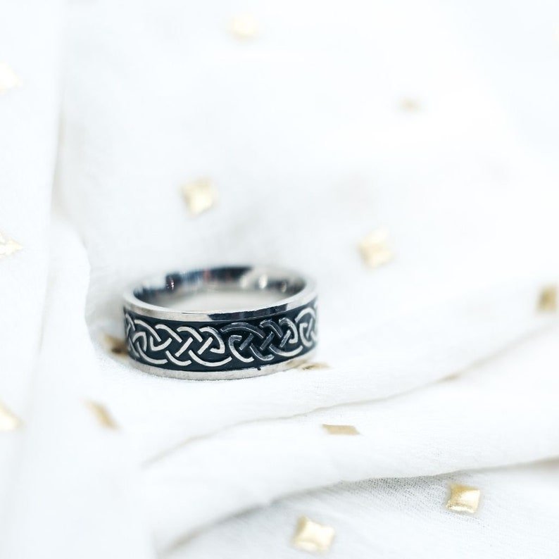 Stainless steel clearance celtic knot ring