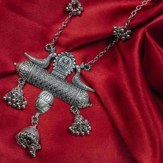 Oxidised 2025 silver pendant