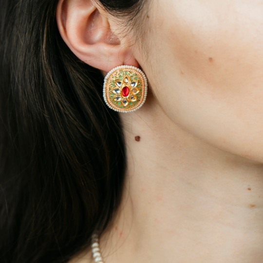 Meenakari Enamel Stone Studs