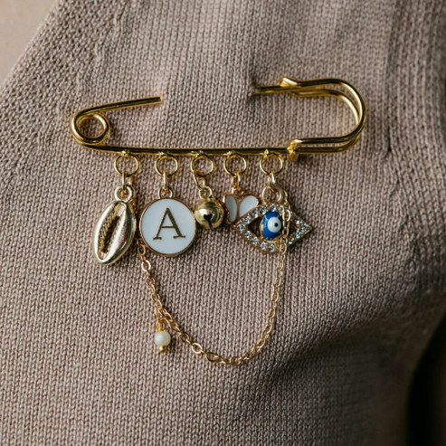 Personalised DOB brooch pin