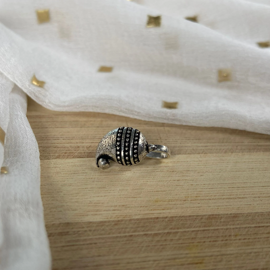 Antique Quality Oxidised Non Pierced Clip On Boho Asian Nose Ring