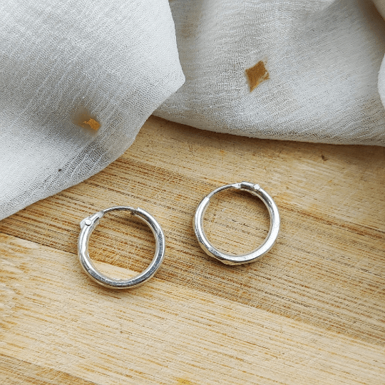 Small Silver Bali Hoops