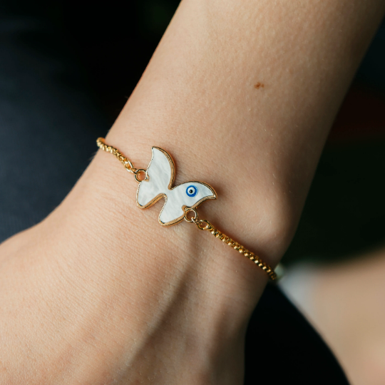 Butterfly Evil Eye Bracelet