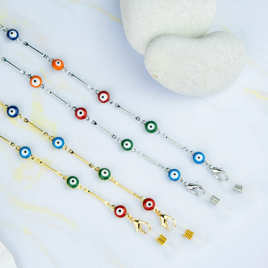 Colourful Evil Eyeglass Chain And Reading Glass Detachable Chain Holder