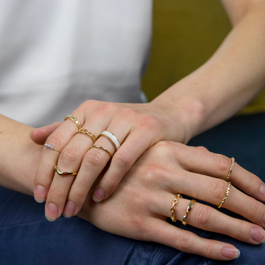 Boho Gold Stackable Ring Set