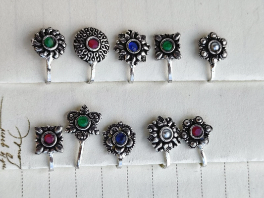 Nose ring store design silver