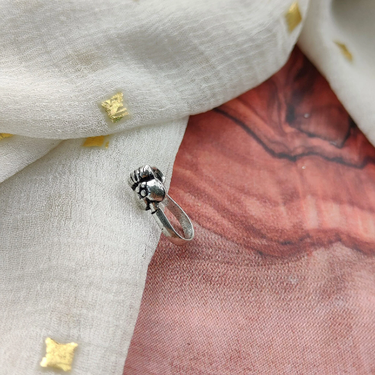 Cat Dog Paw Oxidised Tiny Non Pierced Clip On Tribal Nose Pin